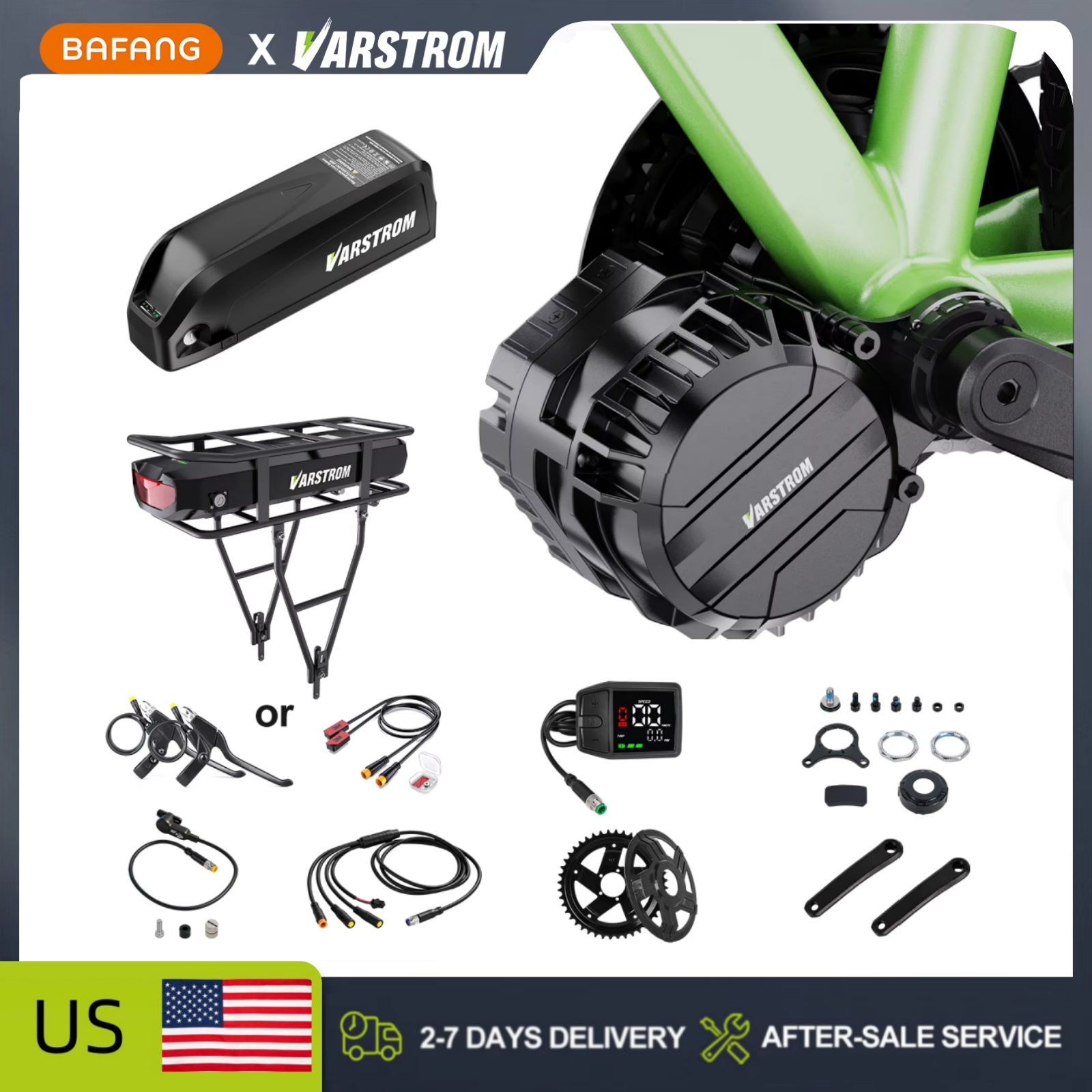 Side Hung Mid Drive Motor Kit - ชุดมอเตอร์กลาง Varstrom 750W 48V พร้อมเซ็นเซอร์วัดแรงบิด VSM01